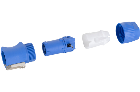 Pronomic PowPO BU Powerplug Stekker Blauw 10x Set image 3