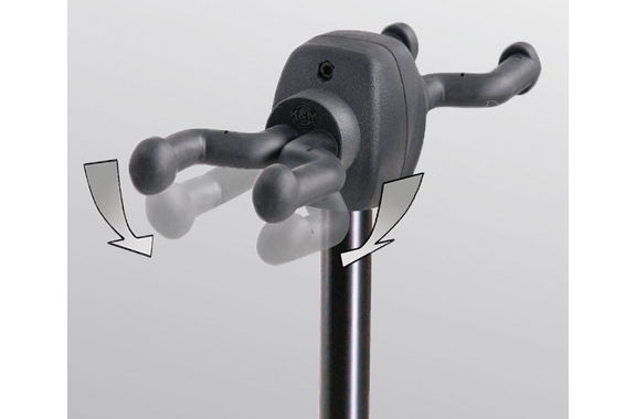 K&M 17620 Guitar Stand "Double" Black image 3