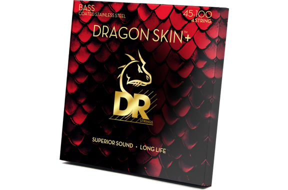 DR Strings Dragon Skin+ Bass Stainless Steel DBS-45/100 Medium Light 45-100 image 3