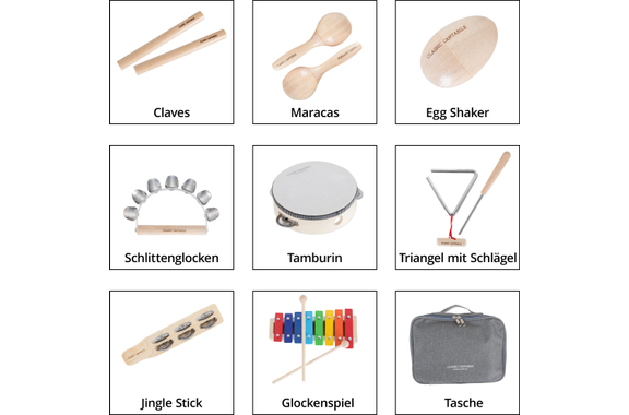 Classic Cantabile Starter Set Percussione per Bambini 13 Pezzi image 3