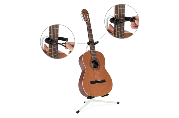 Classic Cantabile GS-30 WH Supporto per Chitarra (leggero) Bianco image 3