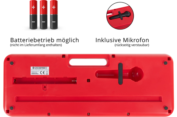 McGrey KK-2501 Teclado Infantil Rojo image 3