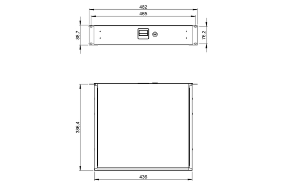 Adam Hall 87402A Racklade 2 HE Alu image 3