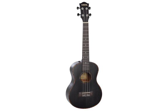 Cascha HH 2305L Premium Mahagoni Tenor Ukulele Set Schwarz Linkshänder image 3