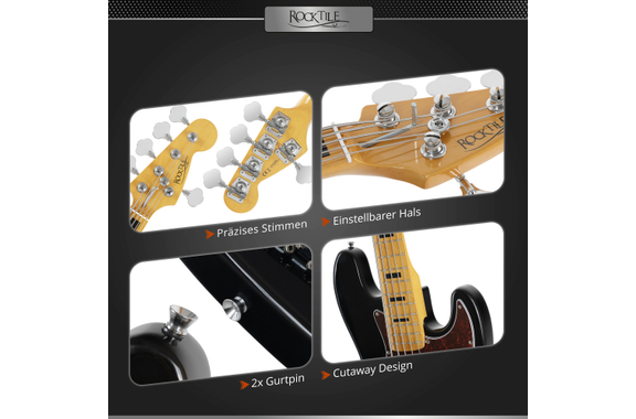 Rocktile Pro JBS50-BK E-Bass Schwarz image 3