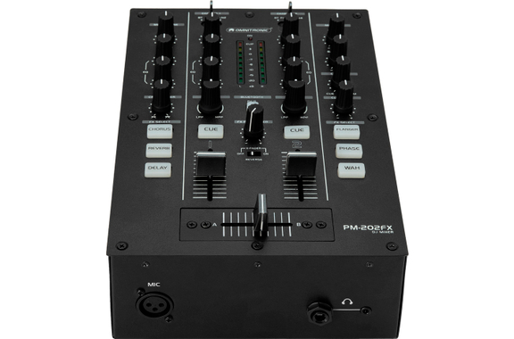Omnitronic PM-202FX 2-Kanaals DJ-Mixer Effecten Set image 3