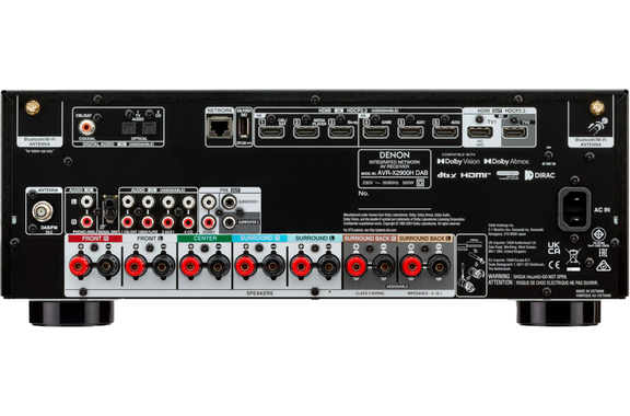 Denon AVR-X2900H DAB 7.2 Dolby Atmos 8K AV-Receiver image 3