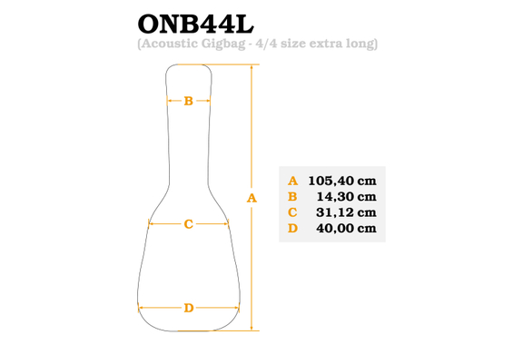Ortega Pro Gigbag for 4/4 Classical Guitar - Long image 3