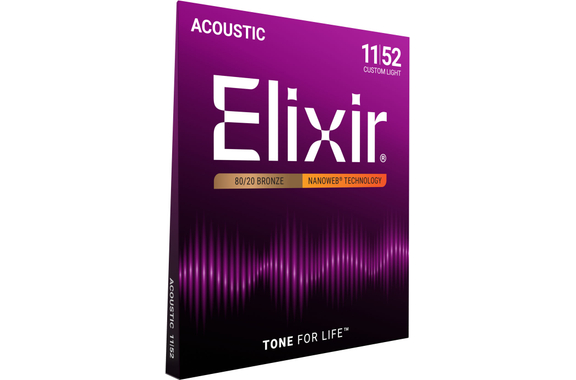 Elixir 11027 Acoustique 80/20 Nanoweb Custom Light image 3