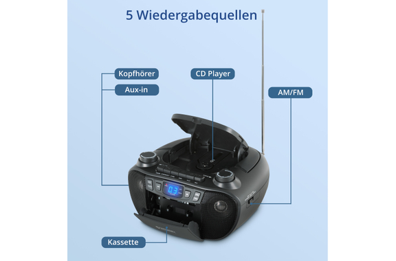 McGrey CDB-1016 Boombox with Cassette image 3