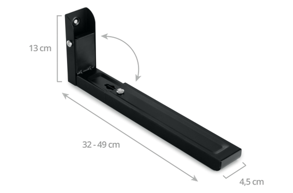 Pronomic UWM-30 BK Universal Microwave Wall Mount Extendable Black image 3
