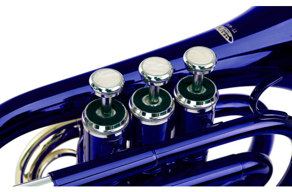 Classic Cantabile Brass TT-400 Bb Pocket Trompet blauw image 3