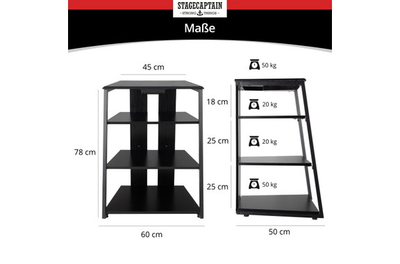 Stagecaptain HR-604 BK Audio Rack image 3