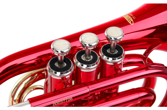 Classic Cantabile Brass TT-400 Trompette de Poche en Sib rouge image 3