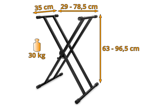 Kirstein X Keyboard Stand Black image 3