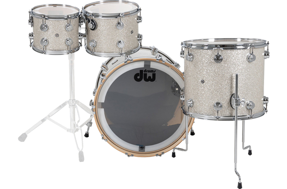 DW Collector's Series SSC Drumkit in Broken Glass Finish mit Chrom Hardware  - Retoure (Zustand: sehr gut) image 3