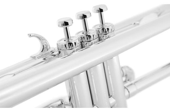 Classic Cantabile KTP-30SR MardiBrass Plastic Bb Trumpet Silver image 3