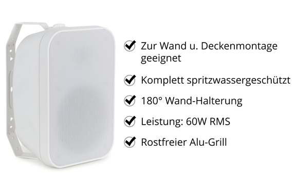 McGrey OLS-651WH Outdoor-Luidspreker 60 Watt Wit image 3
