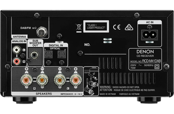 Denon RCD-M41DAB CD-Receiver con Bluetooth argento image 3