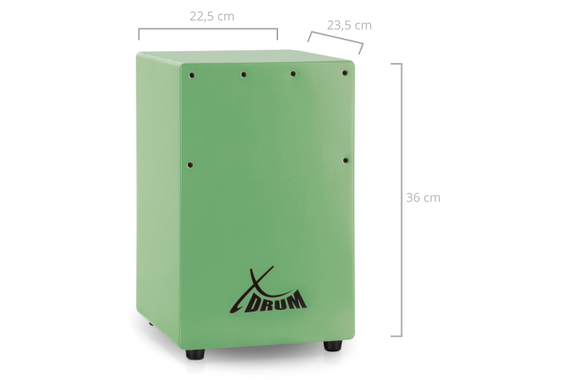 XDrum KC-37GN Kinder-Cajon Grün Set mit Schule image 3