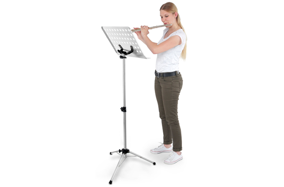 Classic Cantabile Orchestra Stand Perforated Metal Heavy White 10x Set image 3