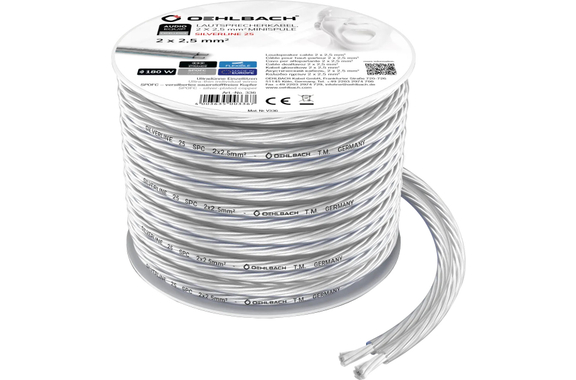 Oehlbach SP-40 / SP-25 Câble Haut-Parleur Bi-Wiring Argenté Blanc 10m Set image 3