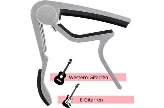 Rocktile TC1-AE  Kapodaster für A/E-Gitarre silber gewölbt image 3