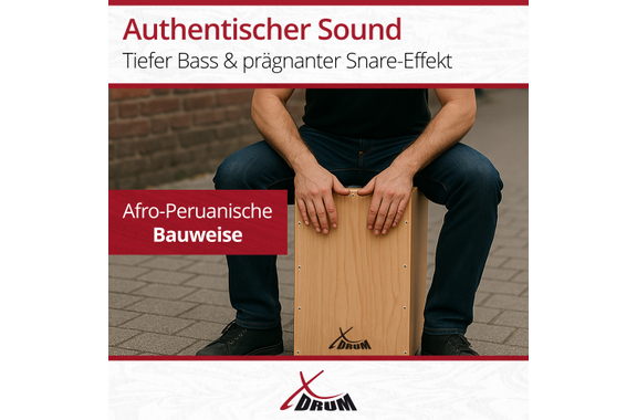 XDrum Cajon Primero Natur inkl. Cajonschule und Tasche  - Retoure (Zustand: sehr gut) image 3