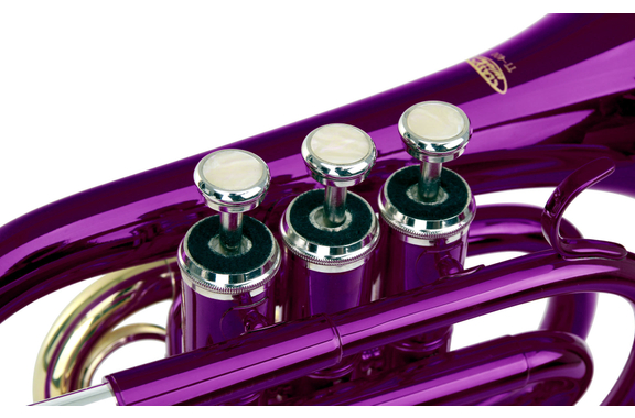Classic Cantabile Brass TT-400 Bb Pocket Trumpet violet image 3