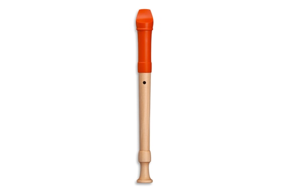 Mollenhauer Fipple "Digi" Flûte à Bec Soprano Orange Baroque Set image 3