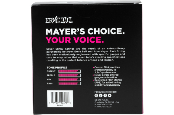 Ernie Ball 3817 John Mayer Silver Slinky 6-Pack image 3