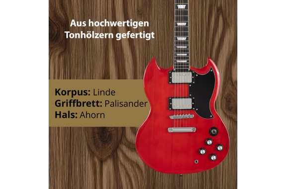 Rocktile Pro S-Red E-Gitarre Heritage Cherry image 3