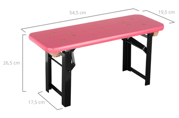 Stagecaptain BB-55 PI Hirschgarten Bierzeltbankerl Roze 4x Set image 3