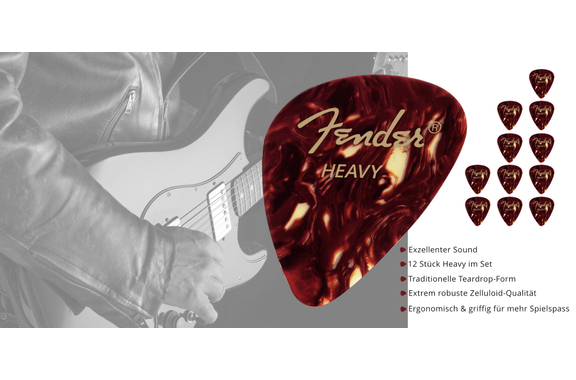 Fender 351 Púas Heavy Paquete de 12 image 3