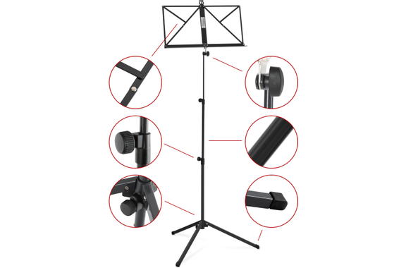 Atril Classic Cantabile 100 Medio Negro image 3