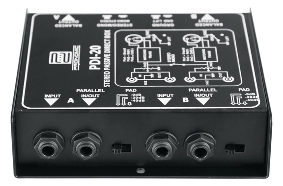 Pronomic PDI-20 passive Stereo-DI-Box image 3