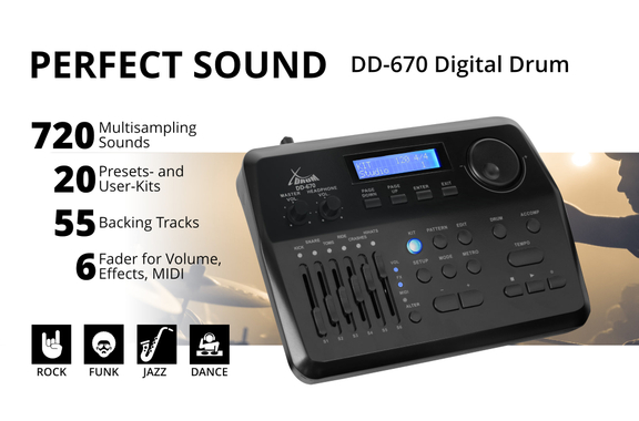 XDrum DD-670 PLUS Mesh E-Drum Kit image 3