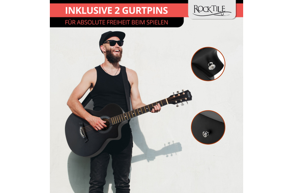 Rocktile WSC-4C-BK Guitare Western Noire image 3