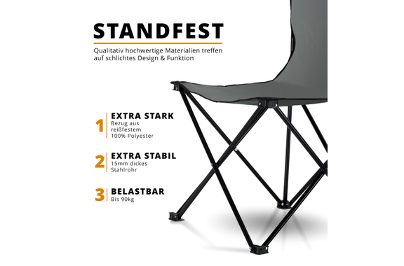 Stagecaptain CS-4547 GY Ensemble De Table De Camping Compact Gris image 3
