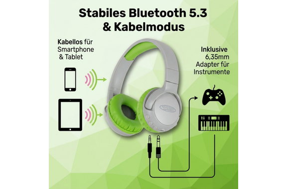 Classic Cantabile KKH-20B Auriculares Infantiles Gris image 3