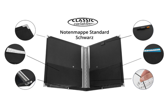 Classic Cantabile Notenmap Standard Zwart 5 Stuks Set image 3