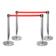 Stagecaptain PLS-200S Poteaux de Séparation Système de Guidage Argent 4x-SET