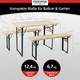 Stagecaptain Hirschgarten Beer Tent Set for Balcony 110 cm Natural