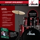 XDrum Rookie 20" Studio Drumstel Compleet Ruby Red incl. School