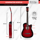 Rocktile WSD-5C-RDB Slim Line Westerngitarren Set Redburst