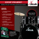 XDrum Rookie 20" Studio Drum Set Black plus Mute Set