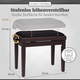 Classic Cantabile pianobank rozenhout mat