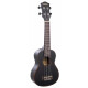 Cascha Premium Mahogany Soprano Left-Handed Ukulele Set Black