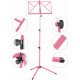 Classic Cantabile 100 Atril De Partituras Medio Rosa Set De 3