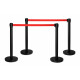 Stagecaptain PLS-200B Poteaux de Séparation Système de Guidage Noir Lot de 4